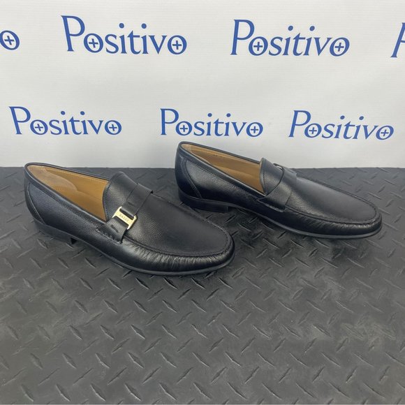Bally Colbar Black Leather Loafers US 12 - Picture 4 of 8